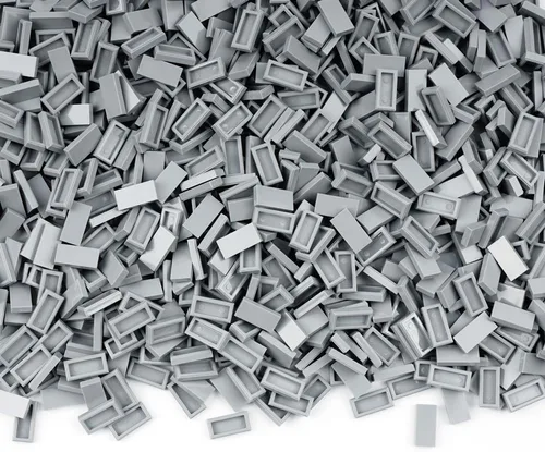 Vista 8 de Ladrillos Clásicos 1x2 Planos - 1000 piezas Partes y Piezas Básicas de Construcción de Bloques, Placas Lisas MOC Accesorios Lotes a Granel Beige