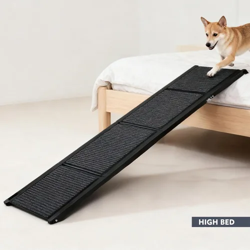 Vista 3 de Dog Ramp for Car- 71" Extra Long & 19.3" Wide Folding Dog Ramps for Large Dogs with Non-Slip Rug Surface Portable Dog Car Ramp for SUV Car & Truck