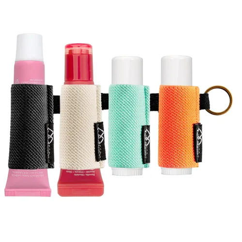 Vista 12 de WK IEASON - Llavero con Soporte para Bálsamo Labial, Clip para Funda de Lápiz Labial, Funda para Chapstick, Llavero, 3 piezas Negro, Mediana