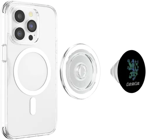 Vista 4 de Clan Sinclair Tartan Scottish Family Name Scotland Pride PopSockets MagSafe PopGrip for iPhone