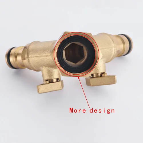 Vista 3 de never break NPT3/4 - Válvula desviadora de latón macizo de cobre de dos salidas, conector rápido de grifo de latón resistente de 2 vías, conector