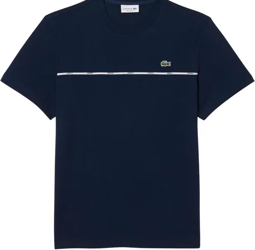 Vista 4 de Lacoste Men's Crew Neck Short Sleeve Regular Fit Stiped T-Shirt