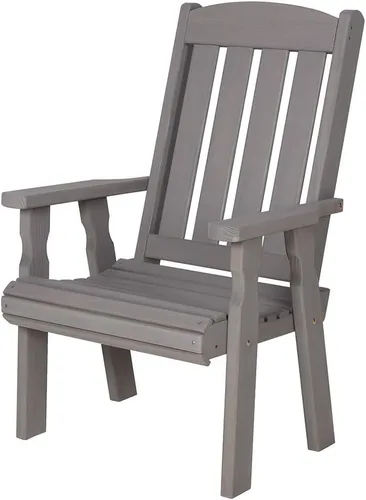 Vista 7 de Amish Casual Silla de patio tratada con misión de respaldo alto de 600 libras (mancha de cedro)