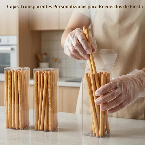 Vista 5 de VGOODALL 26 cajas transparentes de macarrón, cajas de regalo de plástico