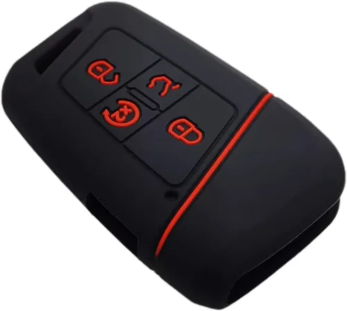 Vista 4 de REPROTECTING Funda de Goma de Silicona para Llavero Compatible con VW Volkswagen Atlas Golf Alltrack Jetta Passat Tiguan Taos 2018-2025