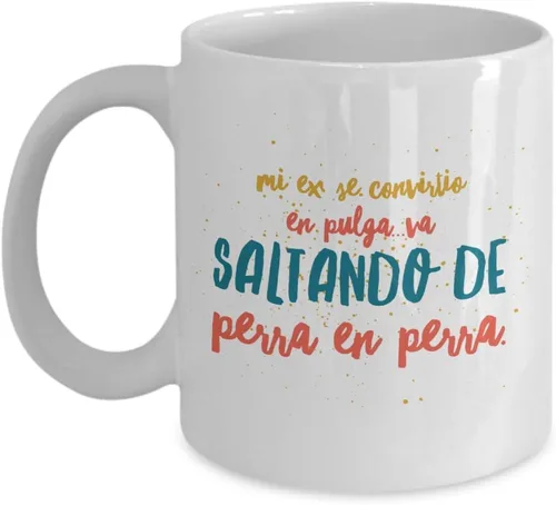 Vista 5 de Taza de Café Saltando Vaso, taza café divertidas, tazas personalizadas, taza de café inspiradoras, taza con mensajes positivos.