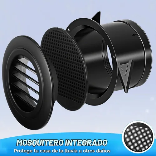 Vista 3 de VIHOSE 12 piezas de 4 pulgadas ABS redondo cubierta de ventilación de plástico Soffit escape baño negro cubierta de ventilación con mosquitera