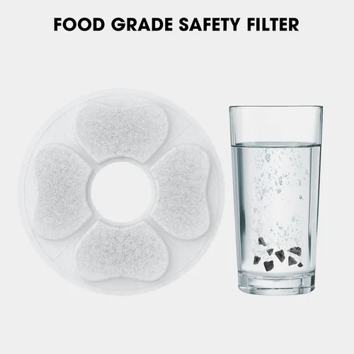 Vista 3 de DEEIPET 8 paquetes de filtros y esponjas de repuesto para fuente de agua para gatos, de grado alimenticio, para 74 onzas, 135 onzas, dispensador