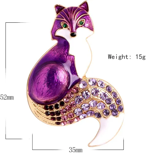 Vista 4 de Lindo Animal esmalte Fox Broche Pines Accesorio para Mochilas Insignias Sombreros Bolsas para Mujeres Niñas Niños