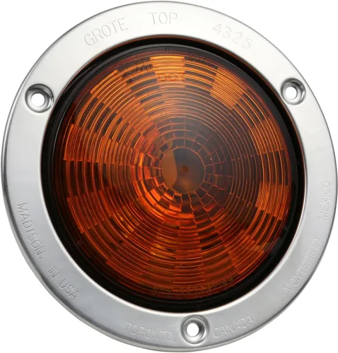 Vista 23 de Grote 54702 Luces LED Ovaladas de 6" de Parada, Trasera y Giro con Respaldo Integrado, Carcasa Rígida Integrada Rojo