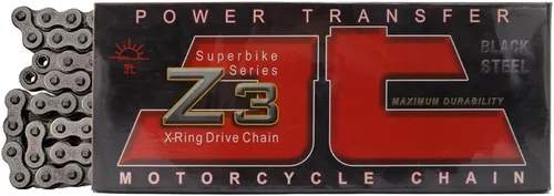 Vista 3 de JT Chain JTC530Z3GS104RL (serie 530) oro 104 eslabones cadena de anillo en X súper resistente con enlace de conexión
