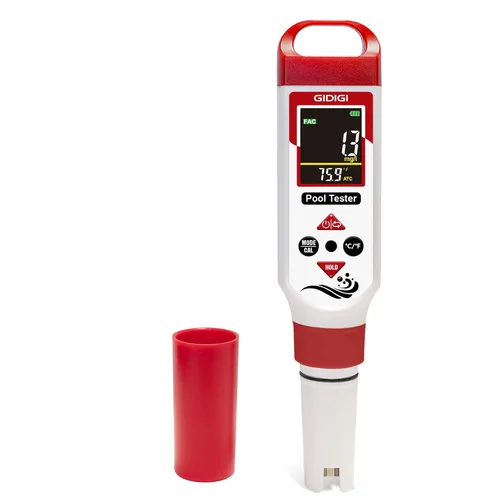 Vista 8 de Medidor de pH para agua, 4 en 1 EC PPM Temp pH probador