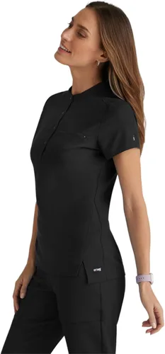 Vista 3 de BARCO Grey's Anatomy Spandex Stretch Direct - Camiseta médica para mujer, cuello a presión