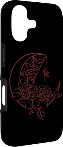 Vista 3 de Goth Y2K Alt Fairy Grunge Emo Flower Rose Web Spider Moon Case for iPhone 17