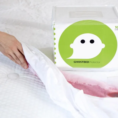 Vista 7 de GhostBed Protector de colchón impermeable y funda - Sin ruido, ligero, transpirable y sin plástico, tamaño individual