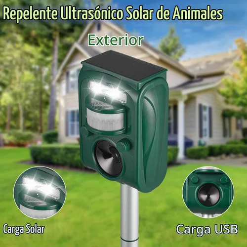 Vista 7 de Repelente de animales ultrasónico solar para gatos al aire libre