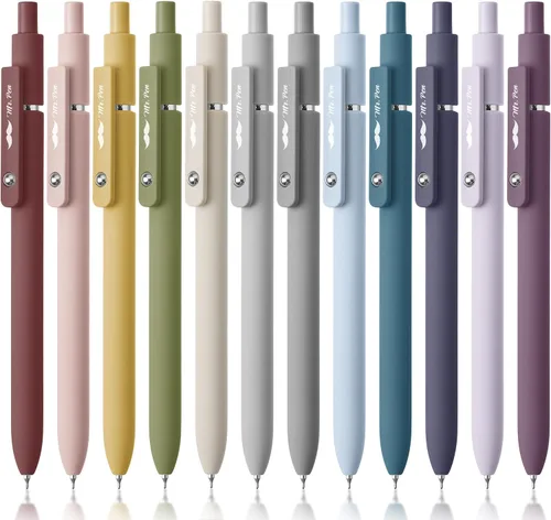 Vista 11 de Mr. Pen - Bolígrafos de gel retráctiles, paquete de 6, barriles de color degradado, bolígrafos de gel negros, secado rápido, punta fina de 0.02