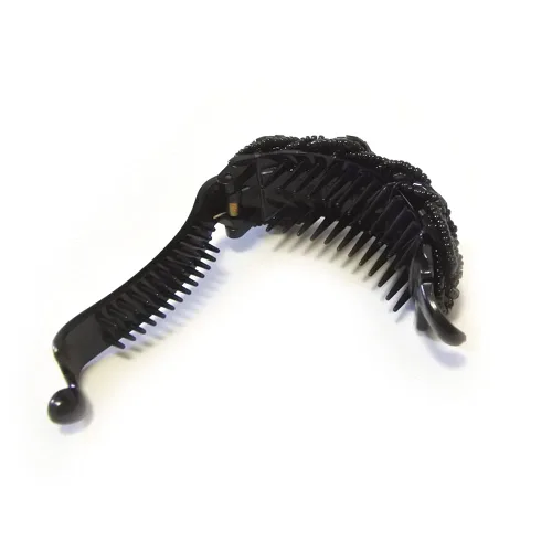 Vista 3 de Noble Lady - Soporte para cola de caballo con clip de pelo para mujer (H35) (negro)