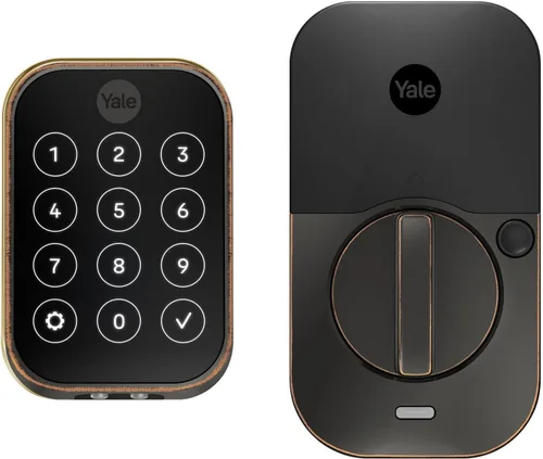 Vista 10 de Yale Home Assure Lock 2 Cerrojo de perno, cerradura de puerta de entrada sin llave de ante negro con teclado táctil digital y conectividad Bluetooth