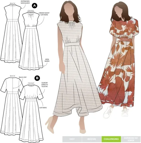 Vista 9 de Patrón de costura estilo arco - Vestido tejido Trinnie (tallas 10-22)