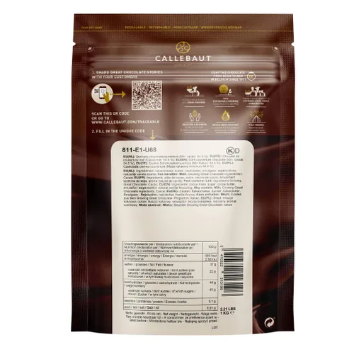 Vista 2 de Chocolate negro 53,8% Callebaut