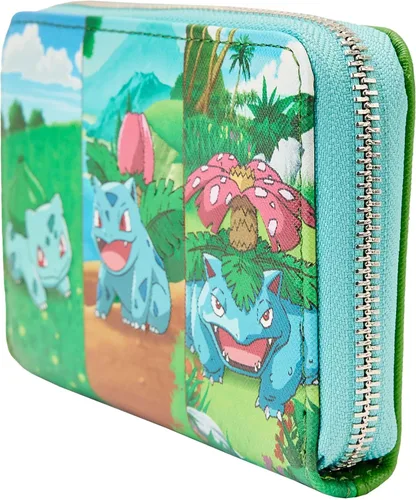 Vista 2 de Loungefly Pokemon Bulbasaur Evolution - Cartera con cremallera, Verde, Temática