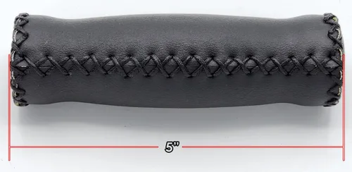 Vista 3 de Velo Puños de cuero de vinilo - Negro, para manillar de 7/8" de bicicletas de crucero de playa