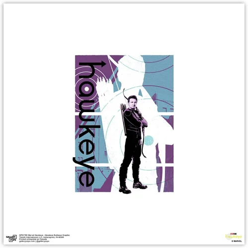 Vista 10 de Trends International Gallery Pops Marvel Hawkeye - Póster gráfico de pared de Hawkeye Bullseye, 12 x 12 pulgadas, versión enmarcada en negro Versión