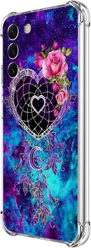 Vista 20 de Funda para Galaxy S23 FE, protección contra caídas de flores de mariposa azul, a prueba de golpes, carcasa protectora de cuerpo completo resistente