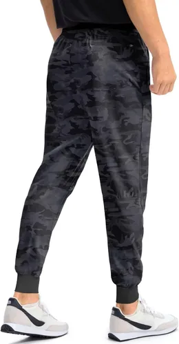 Vista 3 de Pudolla Pantalones deportivos para hombre con bolsillos con cremallera, pantalones deportivos ligeros para entrenamiento, gimnasio, correr, golf