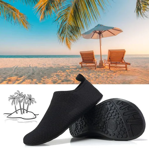 Vista 3 de PAGE ONE Water Shoes Unisex Adult Quick Dry Beach Sports Socks Dry Barefoot for Swim Diving Surf Aqua Sports Pool Beach Walking Yoga