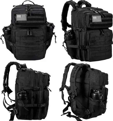 Vista 3 de LHI Mochila Táctica Militar para Hombres y Mujeres 45L Ejército 3 Días Mochila de Asalto Bolsa Mochila Grande con Sistema Molle