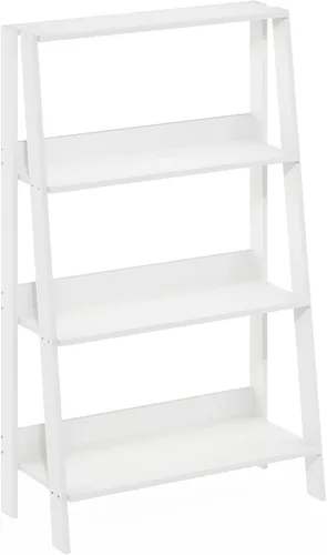 Vista 20 de Furinno Estantería para libros de 4 niveles, estante de escalera de marco abierto, pino ámbar Estantería de almacenamiento de pie de 10.9 x 23.6 x