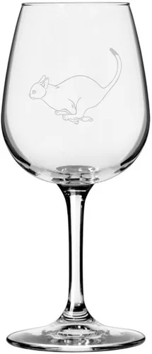 Vista 126 de Copa de vino de 12.75 onzas con temática de gato abisinio grabada para todo uso