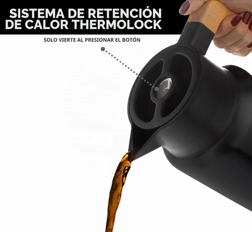 Vista 4 de Hastings Collective Jarra térmica de café de 50 onzas – Jarra grande aislada de acero inoxidable – 1.5 litros de doble pared al vacío termo