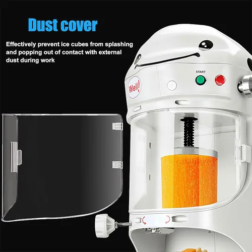 Vista 8 de Máquina de afeitar de hielo 198.4 lbs/H, máquina comercial de granizado de hielo de 350W, máquina de afeitar de hielo Máquina eléctrica de cono