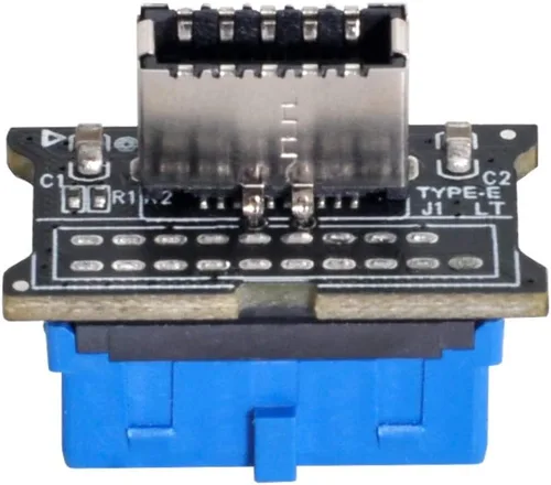 Vista 14 de xiwai USB 3.1 Panel frontal Socket Key-B Tipo-E a USB 3.0 20Pin Header Adaptador de extensión macho para placa base