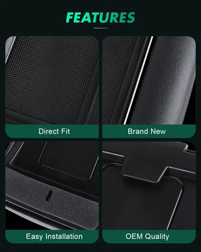 Vista 3 de SCITOO Kit de tapa de consola central automática negra de repuesto para GMC Sierra Silverado 2001-2007