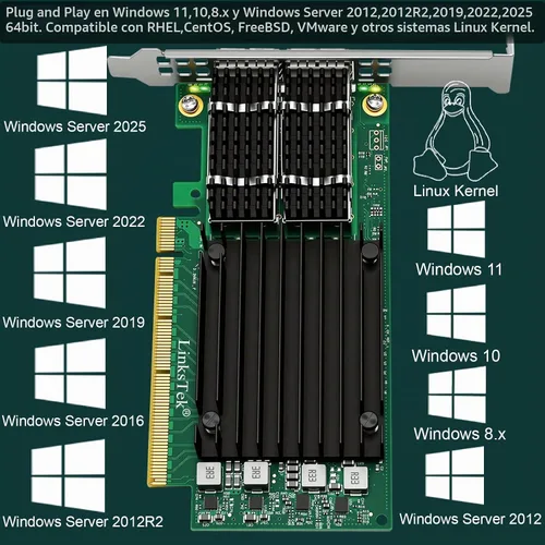 Vista 6 de CX516A Dual 100Gb/s QSFP28 Adaptador Ethernet RDMA inteligente para servidores Web 2.0, nube y almacenamiento, Mellanox ConnectX-5 EX MT28808A0