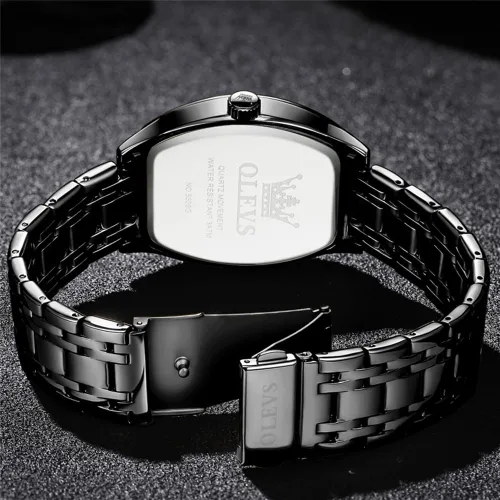 Vista 7 de OLEVS Relojes para hombre, de lujo, para negocios, analógicos, de cuarzo, relojes de pulsera para hombre con correa de malla de acero inoxidable