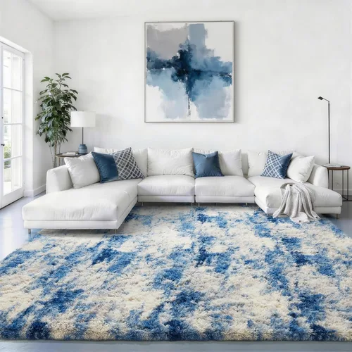 Vista 82 de Ophanie - Alfombras para sala de estar, antideslizante y suave, de felpa grandes y peludas para dormitorio, peludas para niños y niñas, decoración