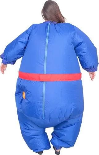 Vista 2 de Traje de Halloween inflable violeta Chub Suit