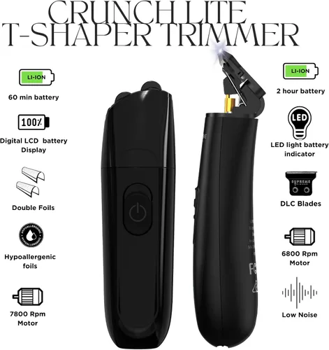 Vista 2 de Supreme Trimmer T-Shaper Trimmer & Crunch Lite Foil Shaver Grooming Kit