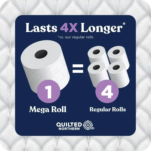 Vista 6 de Quilted Northern Papel higiénico ultra afelpado, 18 megarrollos = 72 rollos regulares, 3 veces más grueso*, papel higiénico suave de 3 capas
