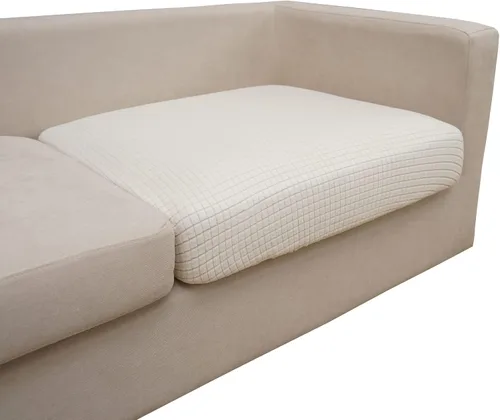 Vista 12 de Eismodra - Funda de sofá modular y en forma de L, funda para chaise longue, funda elástica mágica para sofá de 3 cojines en forma de L, funda