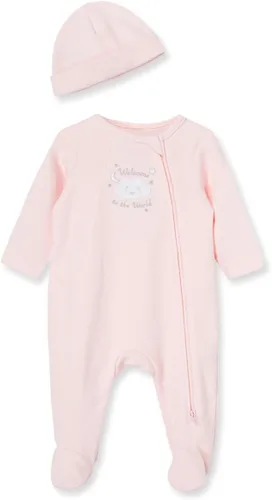 Vista 8 de Little Me Baby Girls 100% Cotton Footie and Cap Set, Preemie to 12 Months Conejitos para bebés