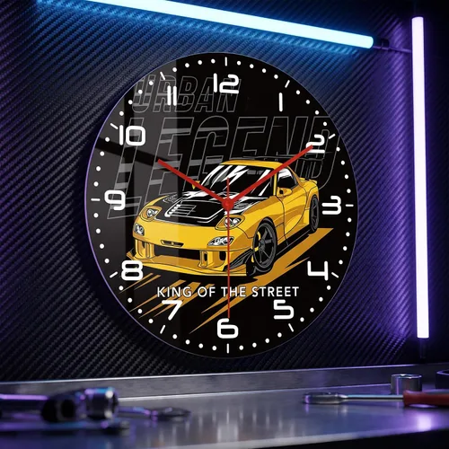 Vista 7 de 12 pulgadas garaje que compite con el reloj de pared del coche silencioso