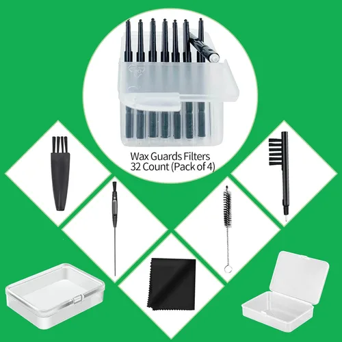 Vista 7 de Filtros de protección de cera para audífonos Trampas de cera de cerumen para Phonak, Resound, Widex y Unitron Accesorios con kit de cepillo