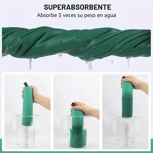 Vista 4 de Toalla de microfibra Rainleaf perfecta para viajes y gimnasio y camping. Secado rápido - Super absorbente - Ultra compacta - Liviana. Adecuada