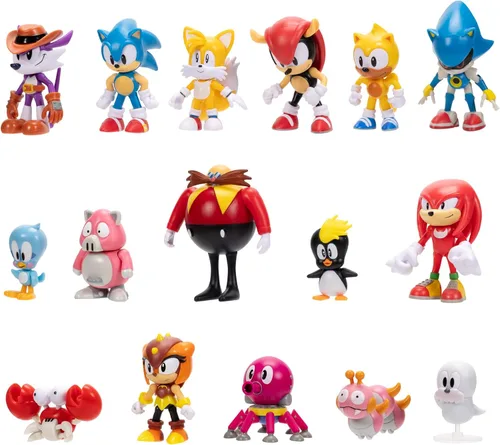 Vista 9 de Sonic The Hedgehog Sonic Super Set 16 Pack Eggman+ Figura [Exclusivo de Amazon] Paquete de 16